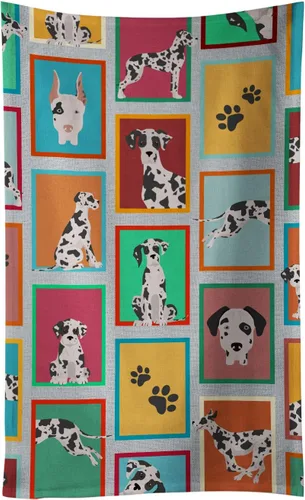 Vista 10 de Caroline's Treasures MLM1160KTWL - Lots of Red Siberian Husky - Toalla de cocina para invitados, toalla de baño decorativa para cara, té, paño