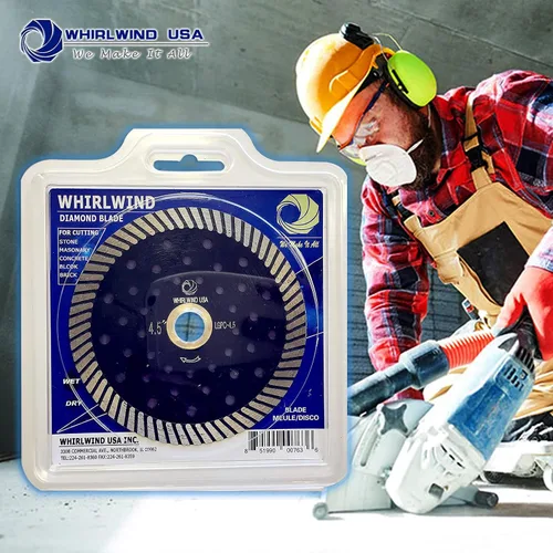 Vista 7 de LGPC 4.5 pulgadas corte de piedra Premium Turbo Continuous Rim Diamond Blades para granito (venta directa de fábrica) (4.5 pulgadas)