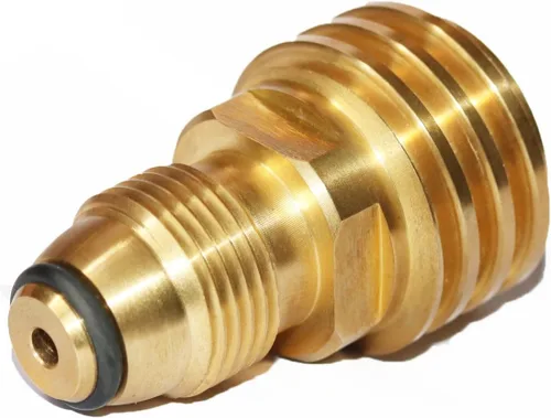 Vista 5 de POL Adaptador de Tanque de Propano con Medidor Ajuste Universal Convierte Válvula de Tanque POL LP a QCC1 / Tipo 1, Tipo de Conexión Antiguo a