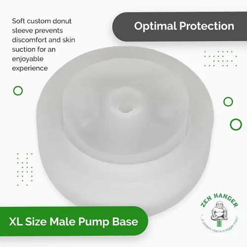 Vista 4 de Zen Hanger Base de bomba de pene (9 onzas) - Parte de bomba de pene de tamaño XL - Funda de bomba de pene súper suave con base personalizada