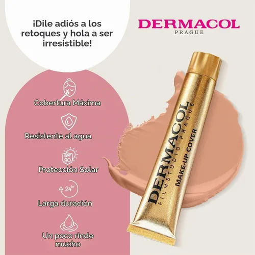 Vista 6 de Dermacol Cubierta de tatuaje de cobertura completa Matte Foundation SPF 30