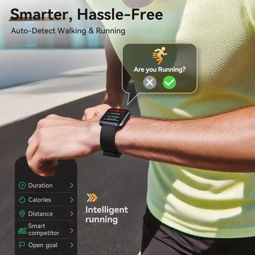 Vista 4 de Relojes inteligentes para hombres (Android/iPhones), más de 120 modos deportivos con monitor de ritmo cardíaco, monitor de ritmo cardíaco
