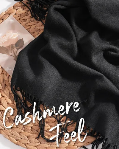 Vista 7 de Chales de seda Pashmina para mujer, como regalos de boda, para la novia, dama de honor, vestimenta de noche