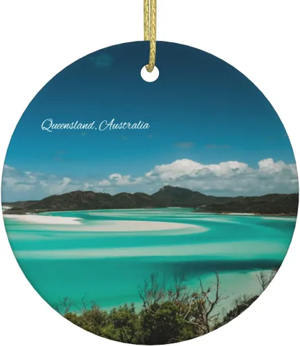 Vista 14 de Abruzzo - Adorno de cerámica de 3 pulgadas impreso de doble cara para Navidad, recuerdo de viaje por la ciudad, adornos colgantes redondos, regalos