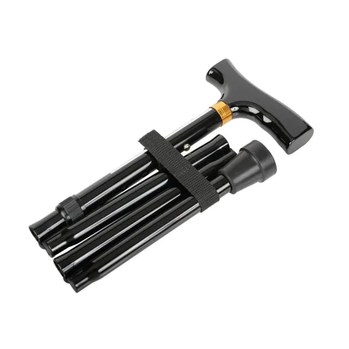 Vista 7 de Medline El bastón plegable con mango en T para personas mayores y adultos es portátil y ligero para equilibrio, lesiones de rodilla, movilidad