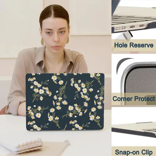 Vista 136 de Funda compatible con MacBook Air de 11 pulgadas 2015-2010 A1465 A1370, diseño impreso de plástico para laptop, carcasa protectora Air de 11.6