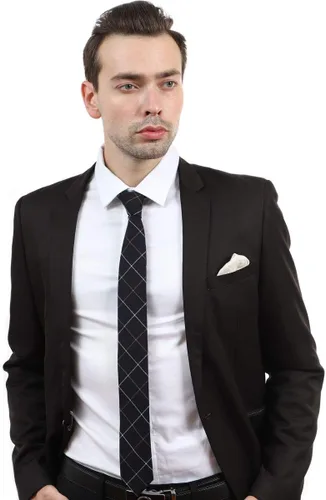 Vista 36 de JESLANG Corbata de algodón y lino de 2.56 pulgadas para hombre, perfecta para ocasiones formales e informales