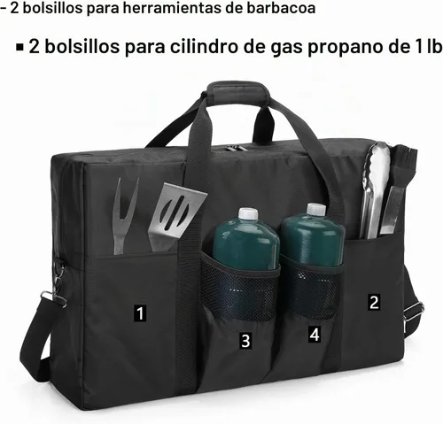 Vista 3 de samdew Funda de transporte para estufa de campamento, bolsa de almacenamiento para estufa de campamento compatible con estufa de gas Coleman de 2