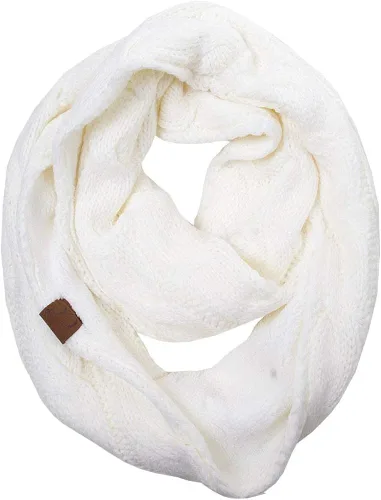 Vista 5 de ScarvesMe Juego de 3 gorros y bufandas de punto con forro polar para mujer