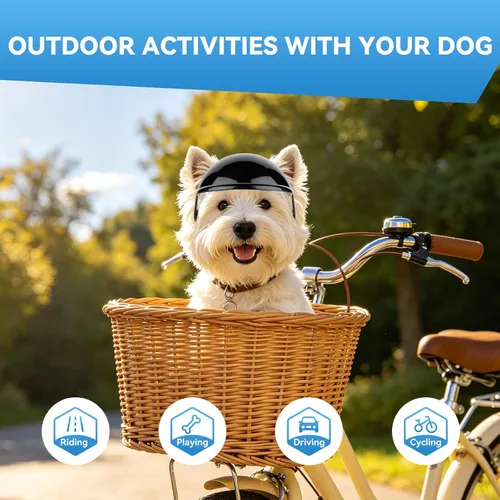 Vista 5 de Namsan - Casco para perro pequeño con orificios para las orejas, sombrero de gato de bricolaje, ajustable, negro