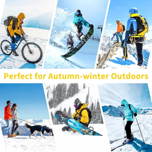 Vista 34 de Joyoldelf Máscara de esquí para hombres y mujeres, pasamontañas, máscara facial completa de invierno, máscara deportiva transpirable