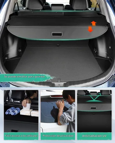 Vista 4 de Powerty - Cubierta de carga para Toyota RAV4 2013-2018, accesorios de cuero