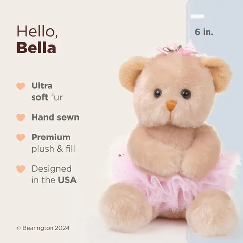 Vista 2 de Osito de peluche bailarina Bearington Bella, de 6 pulgadas