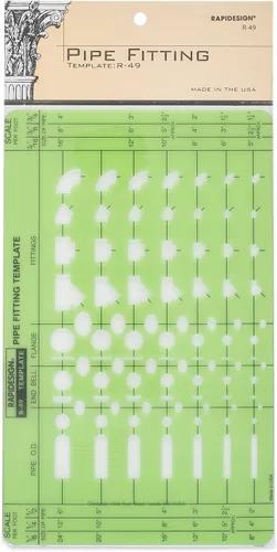 Vista 7 de Plantilla de tubería isométrica Rapidesign, 1 unidad (R43)