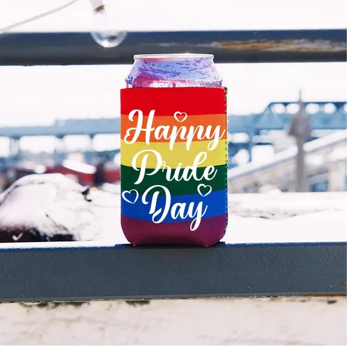 Vista 6 de 12 fundas para enfriadores de latas de arcoíris del mes del orgullo – Love Gay LGBT Trébol Cerveza Bebida Suministros Decoraciones Favores