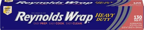 Vista 10 de Aluminio Reynolds Wrap Heavy Duty, 37.5 Square Feet Wide Heavy Duty Foil, Ideal For Large Meats, Food Pans, and Grilling, 18 Inch Wide Roll, Grill