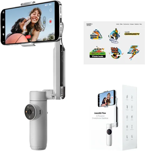 Vista 7 de Insta360 Flow Estabilizador Gimbal para Smartphone, Creator Kit - Gimbal con IA, Estabilizador de Teléfono con Seguimiento Automático