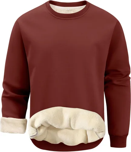Vista 17 de Gihuo Sudadera de forro polar con cuello redondo y forro polar para hombre 02 Ejército