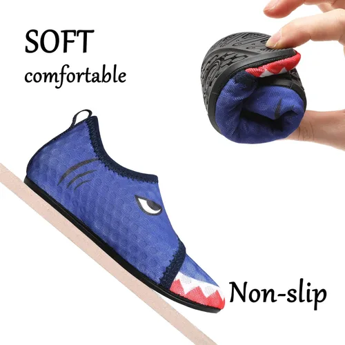 Vista 5 de Joinfree - Zapatos acuáticos de natación para niños y niñas, calcetines acuáticos de secado rápido, zapatos con sensación de pies descalzos