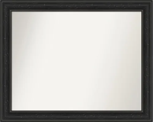 Vista 355 de Amanti Art Espejo personalizado, gran espejo de baño estrecho, espejo de pared o espejo de tocador de baño sobre el fregadero (24 x 24 pulgadas)