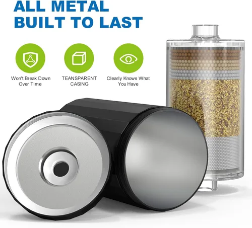 Vista 3 de Cabezal de Ducha de Todo Metal – Filtro de Ducha KDF 55 con Vitamina C E&A para Agua Dura, Filtros de Ducha Universales de Alta Presión para Reducir