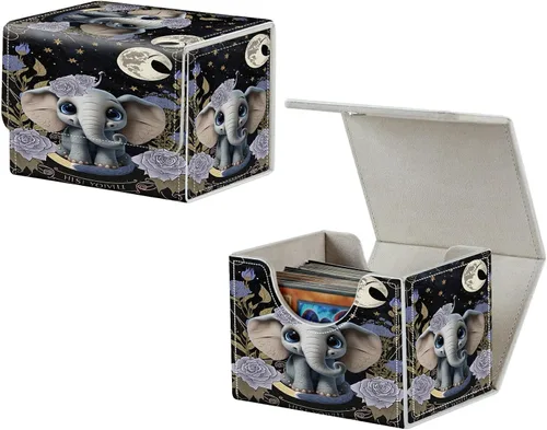 Vista 8 de MTG Commander - Caja de cartas intercambiables, más de 100 tarjetas con funda con funda de piel sintética, caja de almacenamiento de tarjetas