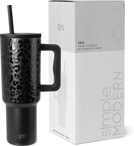 Vista 14 de Simple Modern Fortnite - Vaso de 1,2 l con asa y tapa con pajita, botella de agua reutilizable de acero inoxidable aislada, colección Trek, 40oz