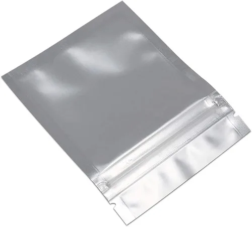 Vista 5 de FERENLI - 100 bolsas de almacenamiento de alimentos Mylar con cierre de cremallera, bolsas de aluminio opacas herméticas con ventana frontal