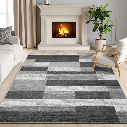 Vista 27 de Superior - Alfombra de pasillo, reverso de yute, moderna, geométrica, para dormitorio, oficina, sala de estar, entrada, suelo de madera dura
