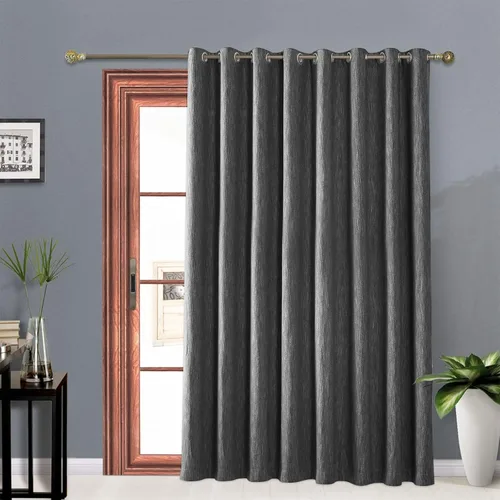 Vista 32 de Melodieux Elegantes cortinas opacas de algodón para oscurecer la habitación, para sala de estar, dormitorio, con aislamiento térmico, paneles