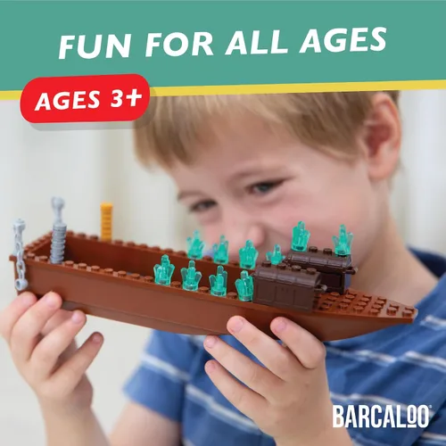 Vista 7 de Barcaloo - Kit de ladrillos de construcción de barcos piratas (194 piezas)