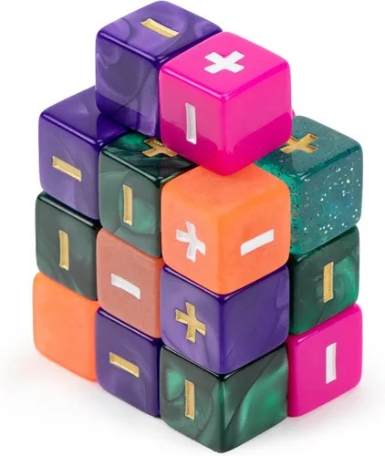 Vista 3 de Deluxe Fudge Dice Mystical Starter Set con bolsa - Juego de 20 dados