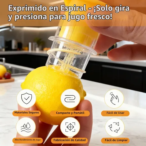Vista 3 de Exprimidor de limón manual de 2 piezas, extractor de jugo de lima