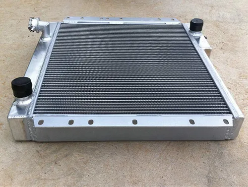 Vista 9 de Radiador de aluminio de 3 filas + ventilador para Toyota Land Cruiser FJ40 FJ45 Gasolina MT 1970-1980 1971 1972 1973