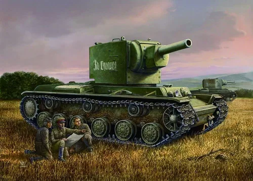 Vista 2 de Hobby Boss Kit de construcción de modelo de vehículo tanque KV-2 ruso