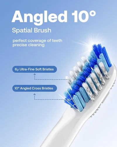 Vista 6 de Bitvae Cabezales de repuesto para cepillos de dientes eléctricos D2, estilo de 2 tipos, paquete de 5 Recambios de cabezales de cepillo de dientes