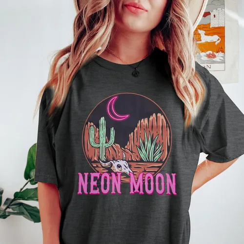 Vista 5 de Camisetas de vaquera de gran tamaño para mujer, camisa vaquera occidental, retro, de música country, casual, manga corta, sueltas