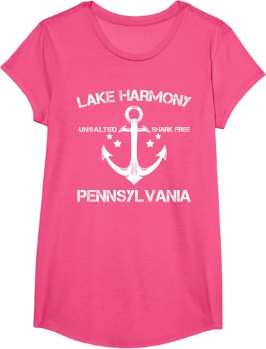 Vista 18 de Playera divertida de Lago Harmony Pennsylvania para acampada o pesca Negro