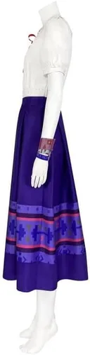 Vista 4 de HISHERTOY Disfraz para adultos disfraz de Isabela Madrigal vestido para mujer falda camisa disfraz para fiesta de Halloween