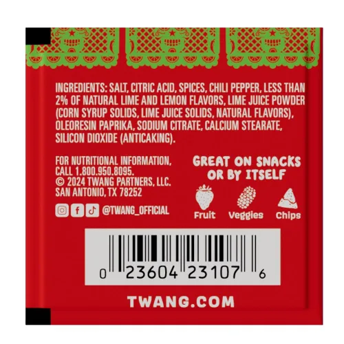 Vista 2 de Twang erz Snack Topping, Chile Lime, paquetes de 0.04 oz (paquete de 200)