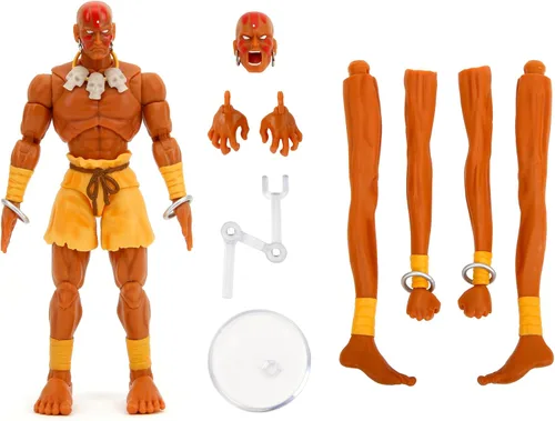 Vista 3 de Jada Street Fighter 6" Figura de Acción de Dhalsim, Juguetes para Niños y Adultos