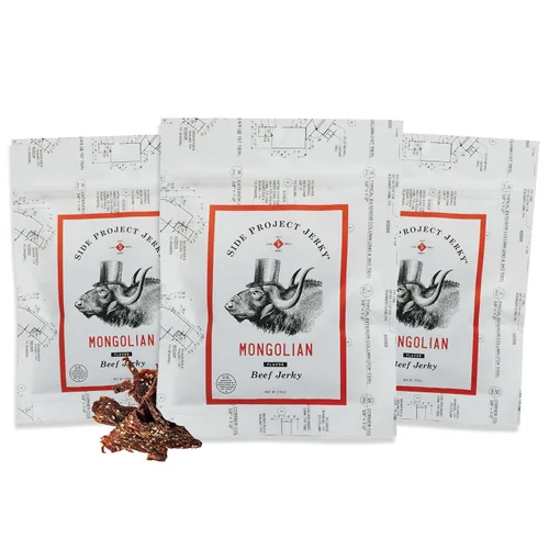 Vista 15 de Side Project - Carne seca de res – Sabor Berbere – Cecina de inspiración etíope sin gluten – Calor dulce y cítricos – Bocadillo alto en proteínas
