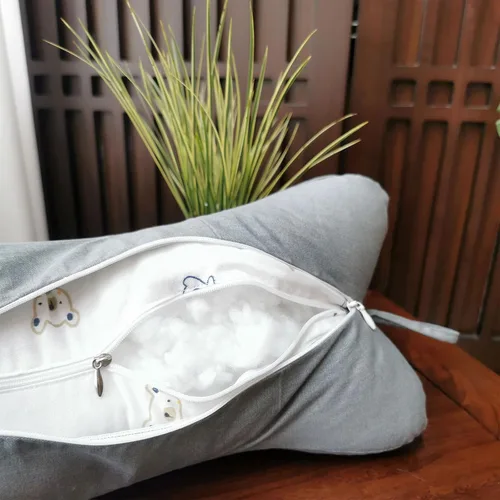 Vista 4 de Almohadas para cuello y cervicales con forma de hueso de perro, almohadas de viaje para el cuello con funda extraíble lavable, tienen bucles
