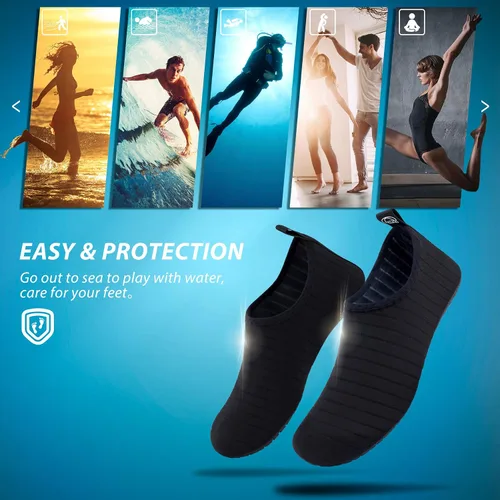 Vista 7 de SIMARI Water Shoes Womens Mens Barefoot Unisex Aqua Socks Slip-on for Indoor Outdoor Snorkeling SWS002