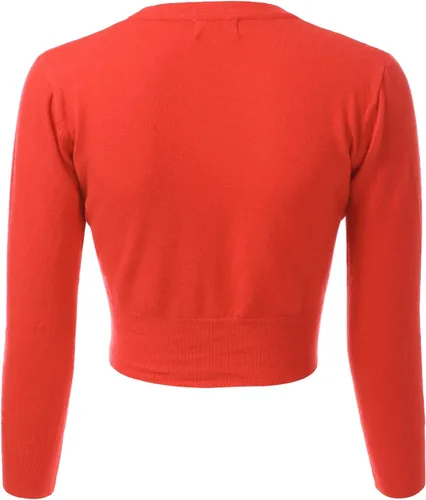 Vista 3 de Cárdigan corto de manga 34 para mujer (S-XXL)