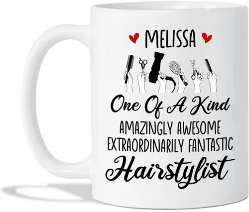 Vista 9 de Taza de peluquería, taza de café para peluquería, taza de café personalizada para estilista, taza con nombre personalizado Becomes A Hairstylist