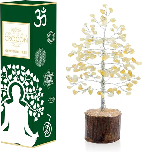 Vista 9 de Crocon® Bonsái de árbol de cristal curativo de cornalina, decoración de escritorio para mujer, decoración de habitación y oficina, regalo