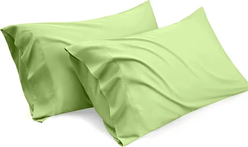 Vista 13 de Luxury Hotel Collection - Juego de 2 fundas de almohada tamaño King, color beige liso, microfibra cepillada suave, resistente a las arrugas