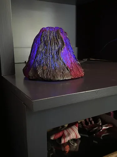 Vista 4 de Luz nocturna que cambia de color del volcán para el dormitorio de los niños - LED Touch Sensor Lava Lámpara de juguete