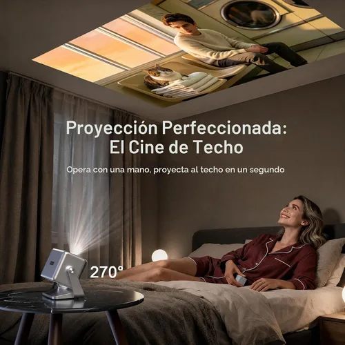 Vista 6 de Voplls Proyector ANSI 4K 4700 con audio Dolby de 60 W y enfoque automático Actualizar gris